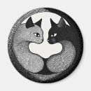 Recherche de chaton noir et blanc magnets Amusant