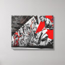 Recherche de rouge blanc noir art Toile