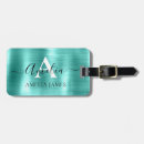 Recherche de turquoise girly bagages étiquettes Monogrammé