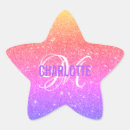 Recherche de monogramme girly autocollants Étinceler