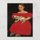 Recherche de fille de chat cartes postales Peinture