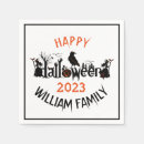 Recherche de halloween serviettes en papier Typographie