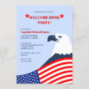 Recherche de partie à la maison bienvenue invitations Drapeau américain