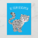 Recherche de léopard neige cartes postales Chat