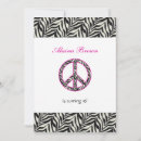 Recherche de signe de paix invitations Fête d'anniversaire