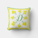 Recherche de fleurs jaunes coussins Monogramme