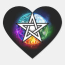Recherche de symboles wiccan autocollants Pentagramme