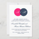 Recherche de hot pink mariage invitations Monogramme