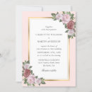 Recherche de floral frame mariage invitations Rose pâle