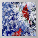 Recherche de oiseau dans la neige posters Noël