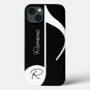 Recherche de symboles de musique iphone coques Noir et blanc