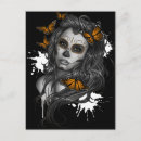 Recherche de tatouage papillon cartes postales Crâne de sucre