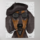 Recherche de chien de teckel posters Feuille de fleur