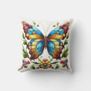 Recherche de fleurs colorées coussins Papillon