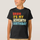 Recherche de sept tshirts Fête d'anniversaire