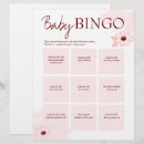 Recherche de baby shower bingo Rose