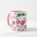 Recherche de rouge de cerise tasses Élégant