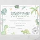 Recherche de adoption certificate Fête d'anniversaire de dinosaure