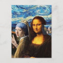 Recherche de parodie de mona lisa cartes postales Leonardo da vinci