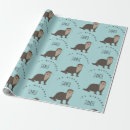 Recherche de loutre de mer papier cadeau Illustration