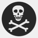 Recherche de symbole croisé autocollants Pirate
