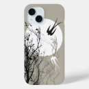 Recherche de oiseau noir et blanc iphone coques Lune