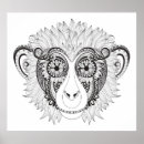 Recherche de zen doodle posters Singe