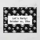 Recherche de crâne noir et blanc cartes postales Motif