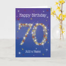 Recherche de 70 ans anniversaire cartes Bleu