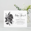 Recherche de rose et noir baby shower invitations Aquarelle