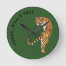 Recherche de tigre sauvage horloges Gros chat