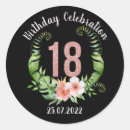 Recherche de huit autocollants Rose