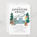Recherche de camping anniversaire invitations Aquarelle