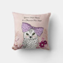 Recherche de hibou blanc coussins Violet