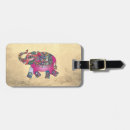 Recherche de éléphant coloré bagages étiquettes Rétro
