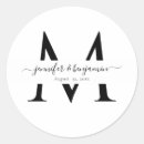 Recherche de initiales mariage autocollants Scellés d'enveloppe
