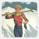 Recherche de ski vintage autocollants Hiver