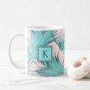 Recherche de décor de palmier tasses Monogramme