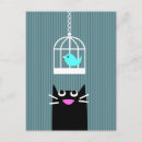Recherche de oiseau chat cartes postales Mignon