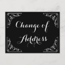 Recherche de typographie de calligraphie cartes postales Changement d'adresse