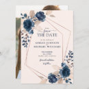 Recherche de navy gold save the dates Or rose