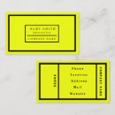 Recherche de jaune fluorescent cartes visite Professionnel