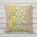 Recherche de ruban jaune coussins Monogramme