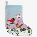 Recherche de cardinal rouge chaussette de noël Oiseau
