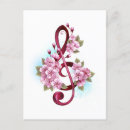 Recherche de symbole de musique cartes postales Clef