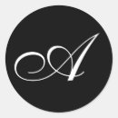 Recherche de lettre noire autocollants Élégant