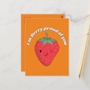 Recherche de fruit kawaii cartes postales Fraise