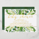Recherche de gold foil baby shower invitations Botanique