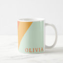Recherche de vert et orange tasses Rétro
