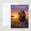 Recherche de roi des bêtes cartes postales Lion